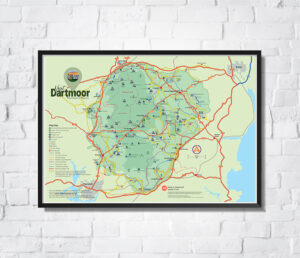 Printed and posted A1  map of Dartmoor